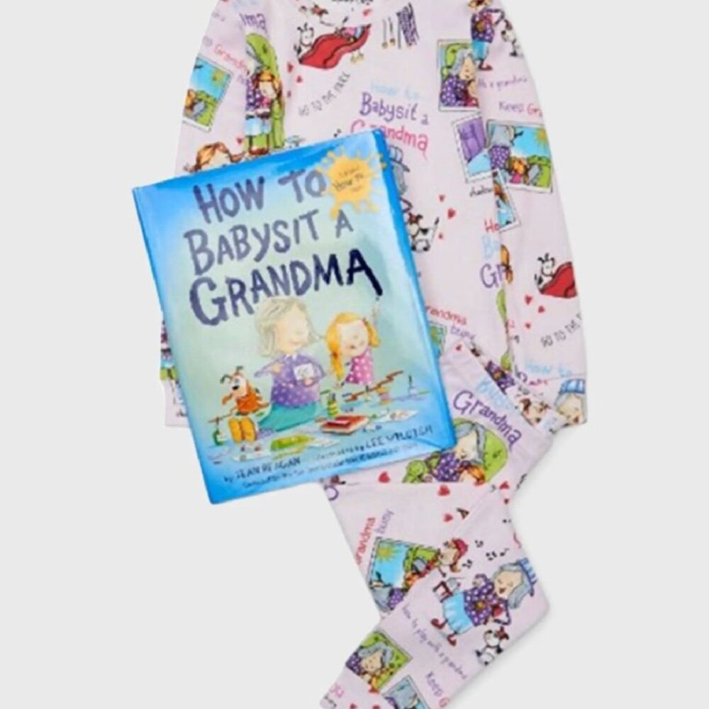 Books To Bed - Kids How to Babysit A Grandma Pajama Book Set-Size 8